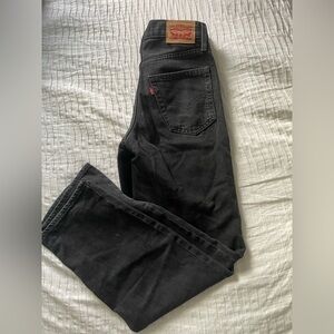 Straight leg black Levi jeans